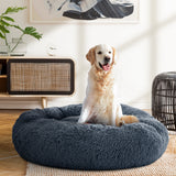 Large Cat/Dog Soft Plush Bed Dark Grey - 90cm