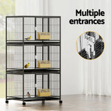 Large Bird Cage Stand with Wheels