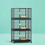 Large Bird Cage Stand with Wheels