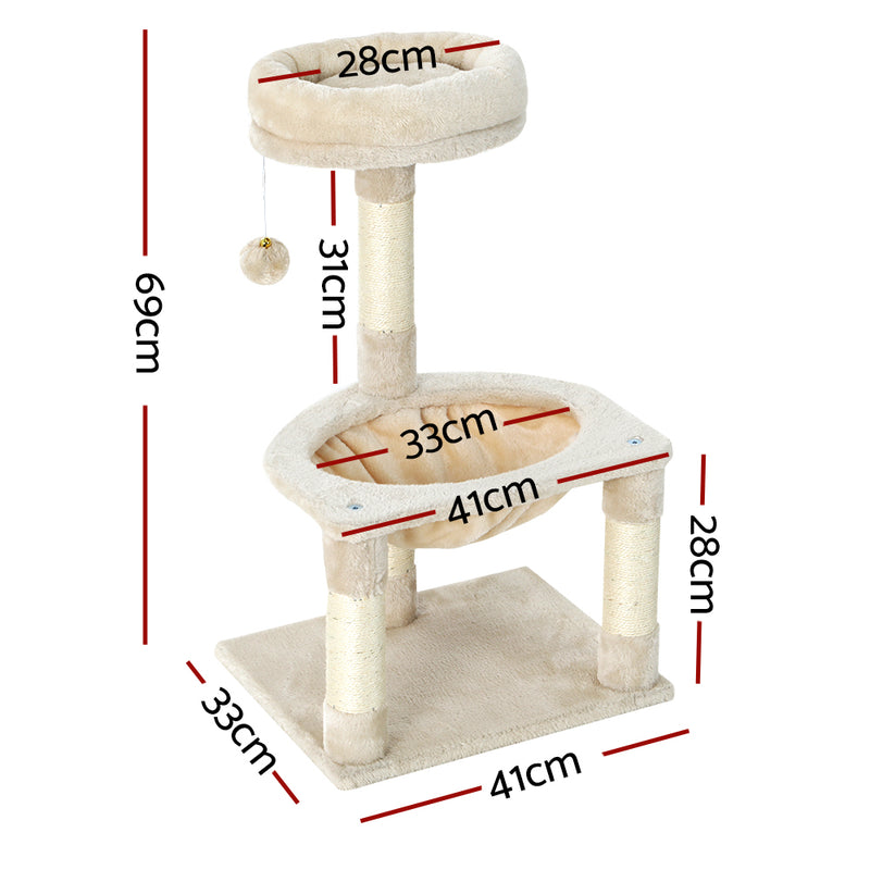 i.Pet Cat Tree 69cm Scratching Post Tower