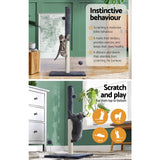 i.Pet Cat Tree 105cm Scratching Post Grey