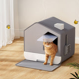 i.Pet Cat Litter Box Large Grey