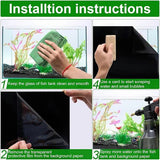 Aquarium Background Poster Static Adhesive Black for Fish Tank