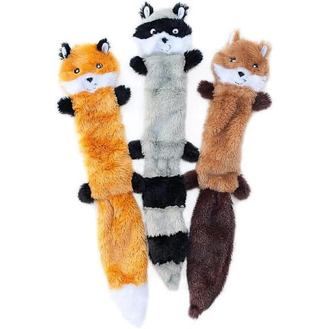Squeak and Rattles 3-Pack Plush Chew Toys for Large Medium Dogs