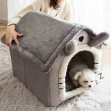 Soft Indoor Doghouse & Bed Grey