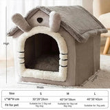 Soft Indoor Doghouse & Bed Grey