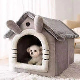 Soft Indoor Dog House & Bed, Washable Grey