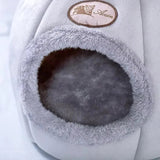 2024 Cat House Bed Soft Washable Grey 36cm