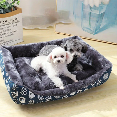 Blue Pet Bed for Dogs and Cats