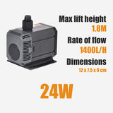 OZ 1400LPH Submersible Aquarium Fountain Pond