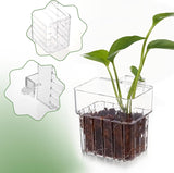 2pc Aquarium Plant Holder Clear Hanging Aquatic Planters with Hooks