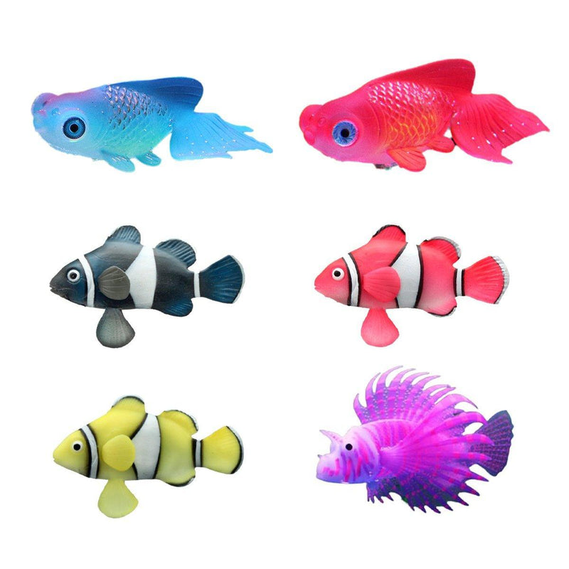 2PCS Artificial Betta Fish Aquarium Decorations Floating Moving Fish