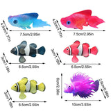 2PCS Artificial Betta Fish Aquarium Decorations Floating Moving Fish