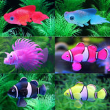 2PCS Artificial Betta Fish Aquarium Decorations Floating Moving Fish