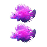 2PCS Artificial Fish Aquarium Decorations Silicone Floating Moving Fish