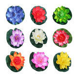 9 pcs Simulation Lotus Flowers Fish Tank Decoration