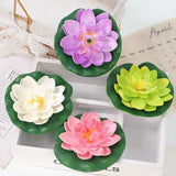 9 pcs Simulation Lotus Flowers Fish Tank Decoration