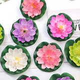 9 pcs Simulation Lotus Flowers Fish Tank Decoration