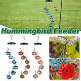 Hanging Hummingbird Nectar Dispenser for Attracting Birds - Red Blue