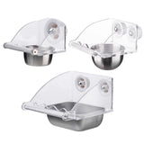 Stainless Steel Hanging Dish for Pet Birds L
