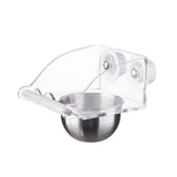Stainless Steel Hanging Dish for Pet Birds L