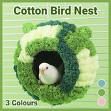 Hanging Warm Cotton Nest for Parrots - Green