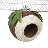 Bird Nest Coconut Shell Hanging Bed White-Green-Screw Model