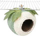 Bird Nest Coconut Shell Hanging Bed White-Green-Screw Model