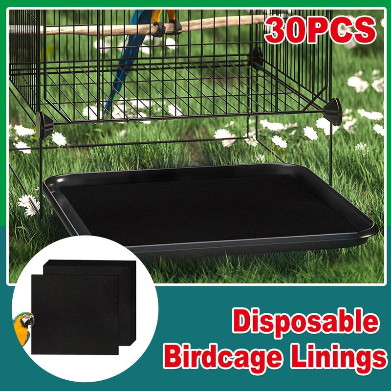 30pcs Disposable Birdcage Liner Pads for Bird Cage