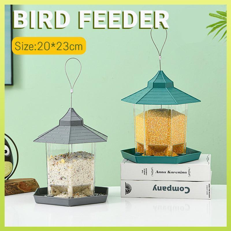 Garden Hanging Wild Bird Feeder Gazebo Green