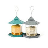 Garden Hanging Wild Bird Feeder Gazebo Green