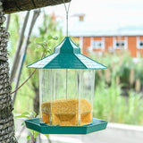 Garden Hanging Wild Bird Feeder Gazebo Green