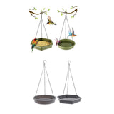 Grey Outdoor Garden Hanging Bird Feeder