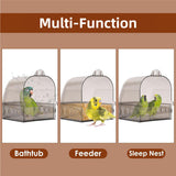 Parrot Bird Cage Bathtub for Small Birds