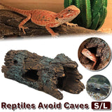 Tree Log Tunnel Aquarium Decoration for Fish and Reptiles  - Small