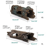 Tree Log Tunnel Aquarium Decoration for Fish and Reptiles  - Small