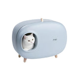 Cat Litter Box Semi-closed Green
