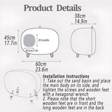 Cat Litter Box Semi-closed White