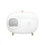Cat Litter Box Semi-closed White