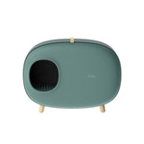 Cat Litter Box Semi-closed White