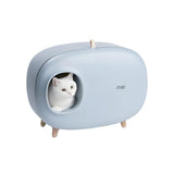 Cat Litter Box Semi-closed White