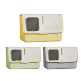 Large Fully Enclosed Cat Litter Box - Yellow