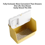 Large Fully Enclosed Cat Litter Box - Yellow