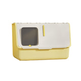 Large Fully Enclosed Cat Litter Box - Yellow