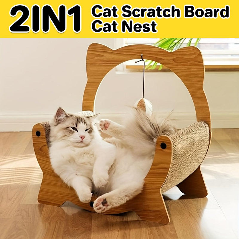 2in1 Cat Nest Scratching Board