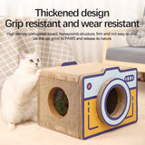 Cat Scratcher Bed Retro Camera Design