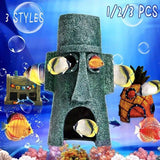 For Alien Spongebob Pineapple House Hole Aquarium Ornament - Crab Pot