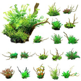 Aquarium Artificial Wood and Plants - Green