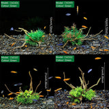 Aquarium Artificial Wood and Plants - Green