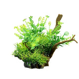 Aquarium Artificial Wood and Plants - Green